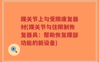 踝关节上勾受限康复器材(踝关节勾住限制恢复器具：帮助恢复踝部功能的新设备)