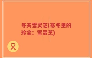 冬天雪灵芝(寒冬里的珍宝：雪灵芝)