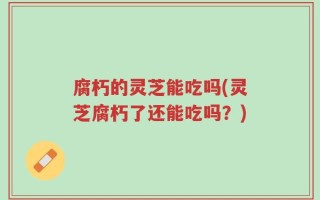 腐朽的灵芝能吃吗(灵芝腐朽了还能吃吗？)