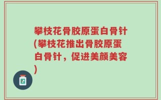 攀枝花骨胶原蛋白骨针(攀枝花推出骨胶原蛋白骨针，促进美颜美容)