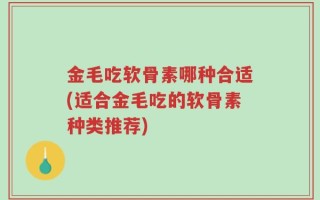 金毛吃软骨素哪种合适(适合金毛吃的软骨素种类推荐)