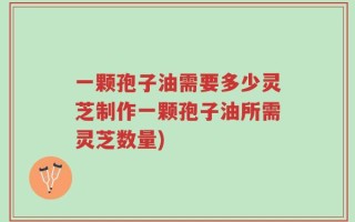 一颗孢子油需要多少灵芝制作一颗孢子油所需灵芝数量)