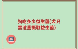 狗吃多少益生菌(犬只需适量摄取益生菌)
