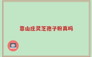 靠山庄灵芝孢子粉真吗