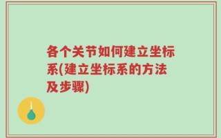 各个关节如何建立坐标系(建立坐标系的方法及步骤)