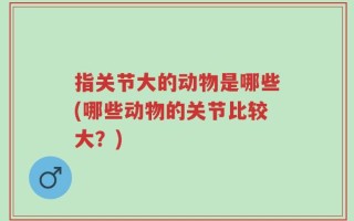 指关节大的动物是哪些(哪些动物的关节比较大？)