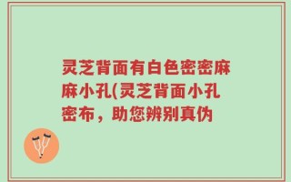 灵芝背面有白色密密麻麻小孔(灵芝背面小孔密布，助您辨别真伪