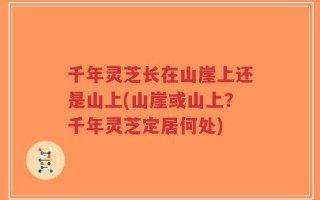 千年灵芝长在山崖上还是山上(山崖或山上？千年灵芝定居何处)