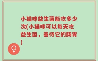 小猫咪益生菌能吃多少次(小猫咪可以每天吃益生菌，善待它的肠胃)