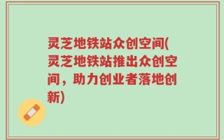 灵芝地铁站众创空间(灵芝地铁站推出众创空间，助力创业者落地创新)