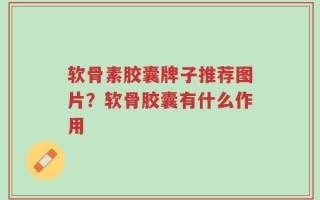 软骨素胶囊牌子推荐图片？软骨胶囊有什么作用