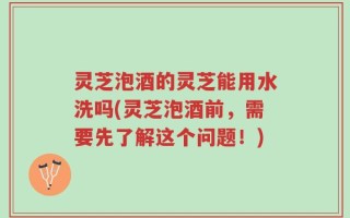 灵芝泡酒的灵芝能用水洗吗(灵芝泡酒前，需要先了解这个问题！)