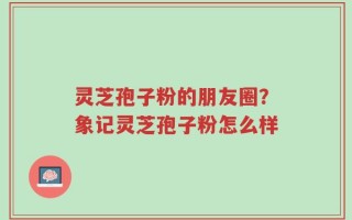 灵芝孢子粉的朋友圈？象记灵芝孢子粉怎么样