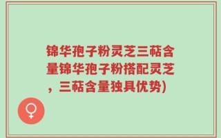 锦华孢子粉灵芝三萜含量锦华孢子粉搭配灵芝，三萜含量独具优势)