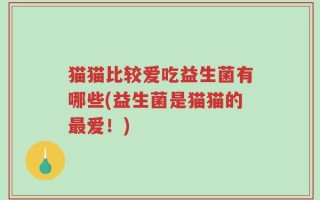 猫猫比较爱吃益生菌有哪些(益生菌是猫猫的最爱！)