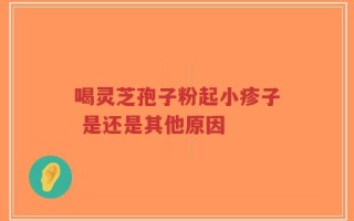 喝灵芝孢子粉起小疹子 是还是其他原因