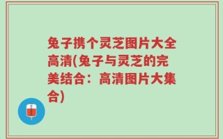 兔子携个灵芝图片大全高清(兔子与灵芝的完美结合：高清图片大集合)