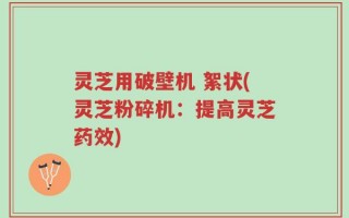 灵芝用破壁机 絮状(灵芝粉碎机：提高灵芝药效)