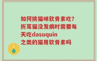 如何挑猫咪软骨素吃？折耳猫没发病时需要每天吃dasuquin之类的猫用软骨素吗
