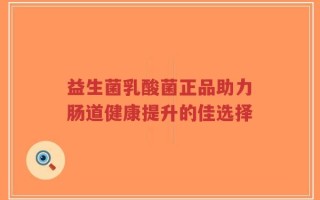 益生菌乳酸菌正品助力肠道健康提升的佳选择