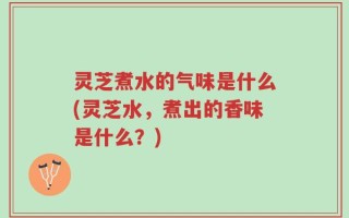 灵芝煮水的气味是什么(灵芝水，煮出的香味是什么？)