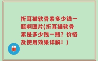 折耳猫软骨素多少钱一瓶啊图片(折耳猫软骨素是多少钱一瓶？价格及使用效果详解！)