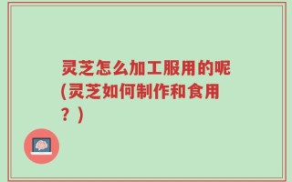 灵芝怎么加工服用的呢(灵芝如何制作和食用？)