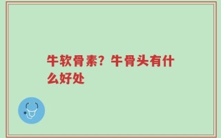 牛软骨素？牛骨头有什么好处