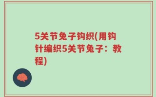 5关节兔子钩织(用钩针编织5关节兔子：教程)