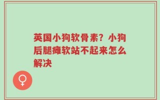 英国小狗软骨素？小狗后腿瘫软站不起来怎么解决