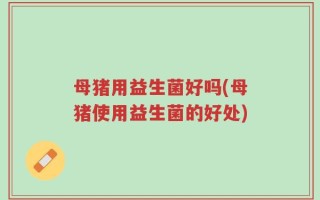 母猪用益生菌好吗(母猪使用益生菌的好处)