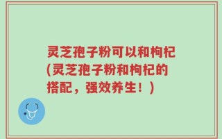 灵芝孢子粉可以和枸杞(灵芝孢子粉和枸杞的搭配，强效养生！)