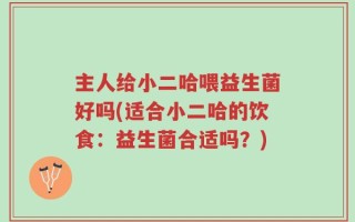 主人给小二哈喂益生菌好吗(适合小二哈的饮食：益生菌合适吗？)
