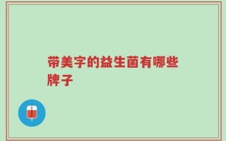 带美字的益生菌有哪些牌子