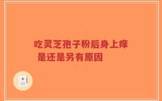 吃灵芝孢子粉后身上痒 是还是另有原因