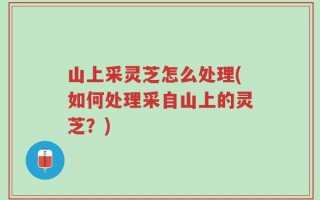 山上采灵芝怎么处理(如何处理采自山上的灵芝？)