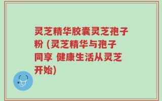 灵芝精华胶囊灵芝孢子粉 (灵芝精华与孢子同享 健康生活从灵芝开始)