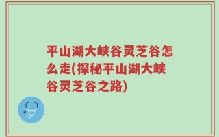 平山湖大峡谷灵芝谷怎么走(探秘平山湖大峡谷灵芝谷之路)