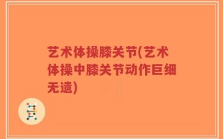 艺术体操膝关节(艺术体操中膝关节动作巨细无遗)