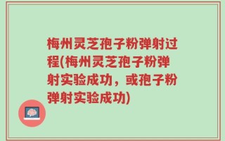 梅州灵芝孢子粉弹射过程(梅州灵芝孢子粉弹射实验成功，或孢子粉弹射实验成功)