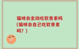 猫咪会主动吃软骨素吗(猫咪会自己吃软骨素吗？)