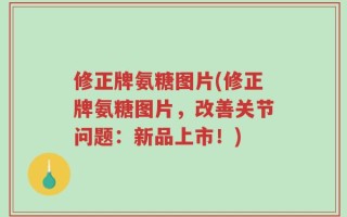 修正牌氨糖图片(修正牌氨糖图片，改善关节问题：新品上市！)
