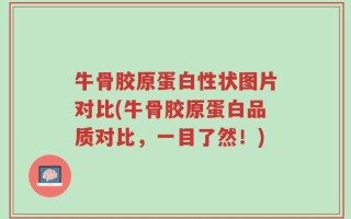 牛骨胶原蛋白性状图片对比(牛骨胶原蛋白品质对比，一目了然！)