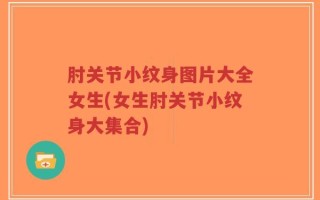 肘关节小纹身图片大全女生(女生肘关节小纹身大集合)