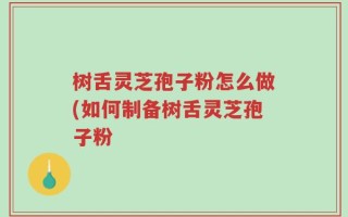 树舌灵芝孢子粉怎么做(如何制备树舌灵芝孢子粉