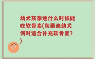幼犬灰泰迪什么时候能吃软骨素(灰泰迪幼犬何时适合补充软骨素？)