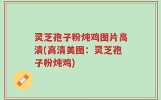 灵芝孢子粉炖鸡图片高清(高清美图：灵芝孢子粉炖鸡)