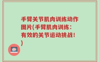 手臂关节肌肉训练动作图片(手臂肌肉训练：有效的关节运动挑战！)