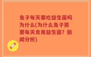 兔子每天要吃益生菌吗为什么(为什么兔子需要每天食用益生菌？新闻分析)