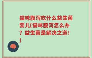 猫咪腹泻吃什么益生菌婴儿(猫咪腹泻怎么办？益生菌是解决之道！)